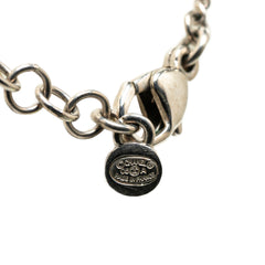 Silver Plated CC Camellia Charms Necklace