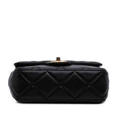 Mini Quilted Lambskin Bijoux Logo Chain Square Flap