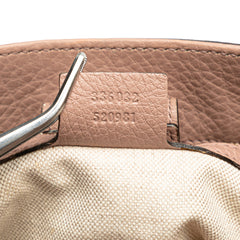Small Calfskin Bamboo Shopper Satchel