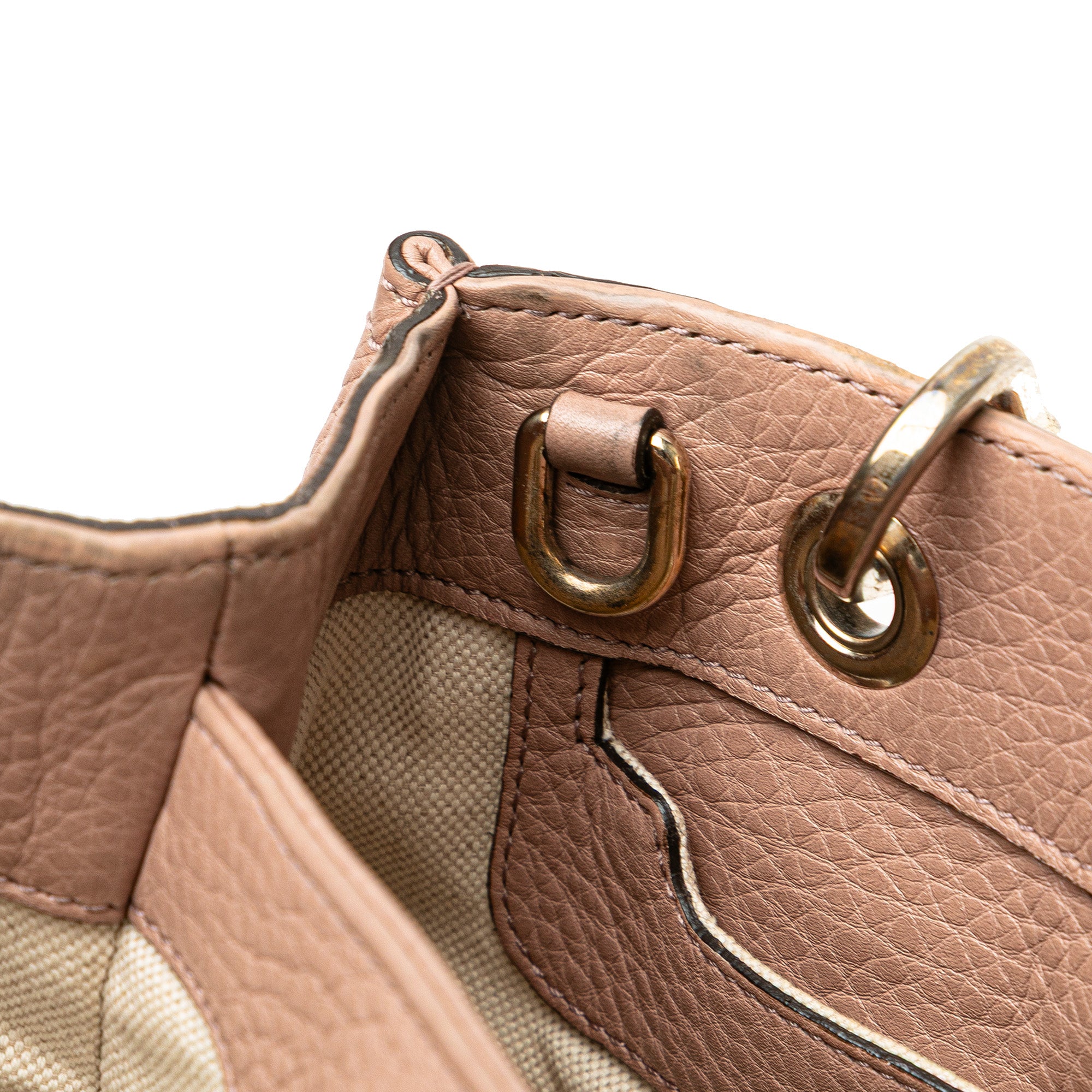 Small Calfskin Bamboo Shopper Satchel