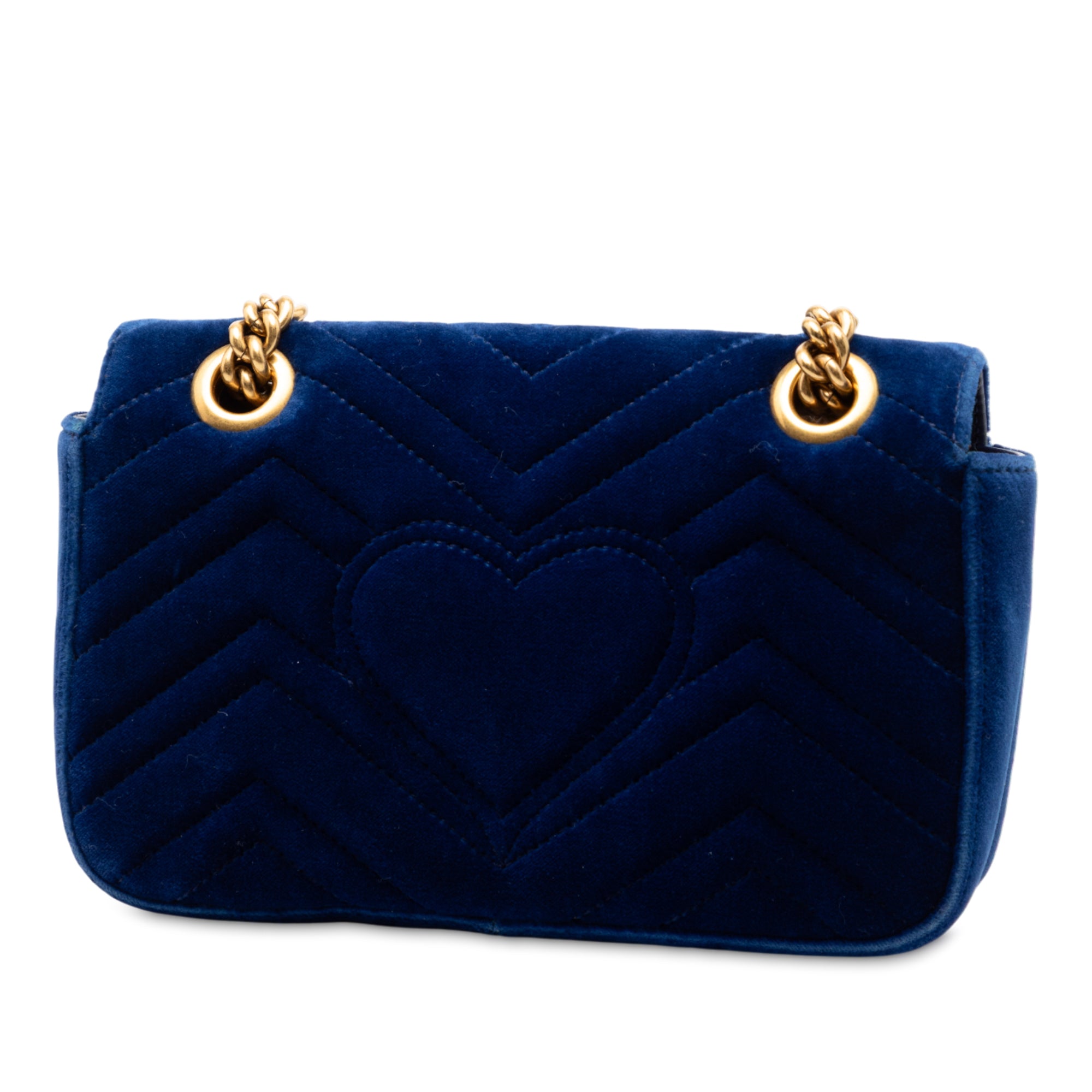 Small GG Marmont Matelasse Velvet Shoulder Bag