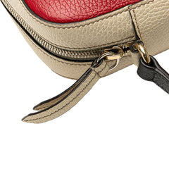 Small Tricolor Leather Soho Disco Crossbody