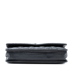 CC Quilted Shiny Aged Calfskin Wallet On Chain