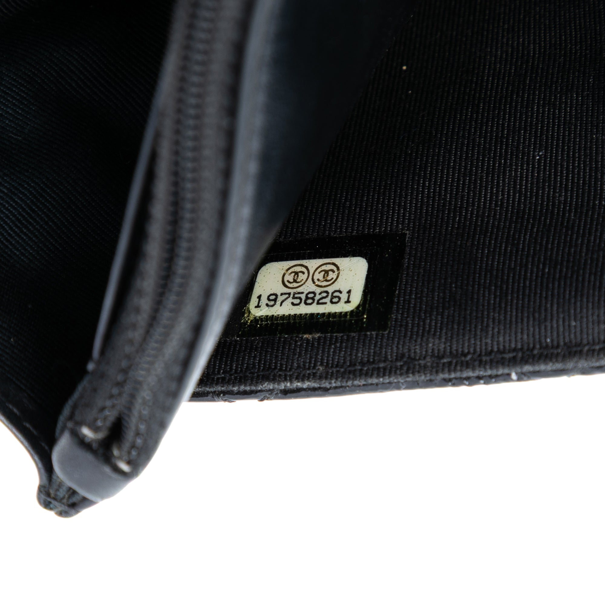 CC Quilted Shiny Aged Calfskin Wallet On Chain