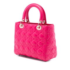 Medium Lambskin Cannage Lady Dior
