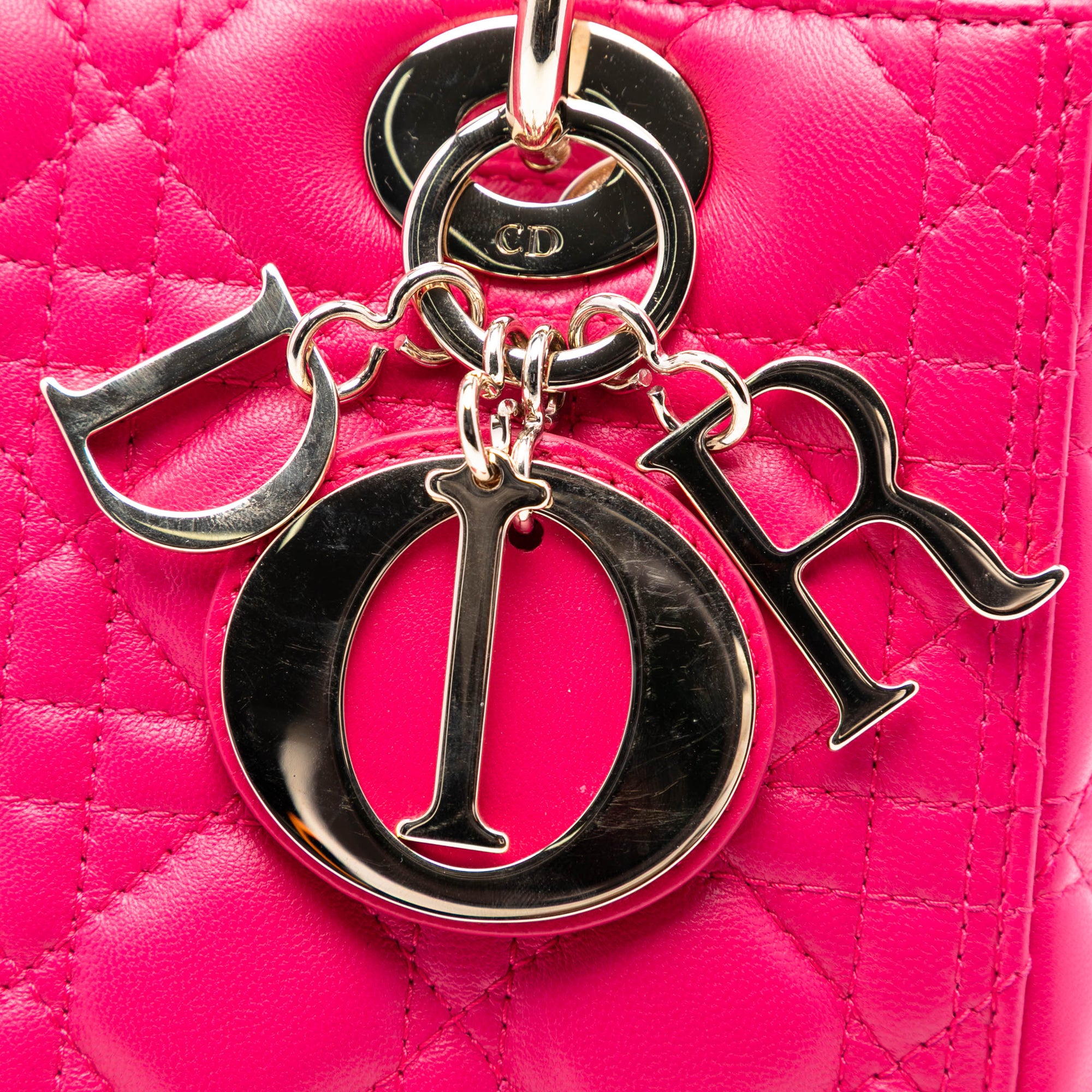 Medium Lambskin Cannage Lady Dior