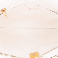 Large Shiny Crumpled Quilted Lambskin Trendy Chain Around Hobo