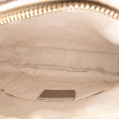 Mini Metallic Pebbled Calfskin Soho Chain Crossbody