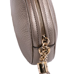 Mini Metallic Pebbled Calfskin Soho Chain Crossbody