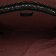 Large Chevron Caviar O Case Clutch