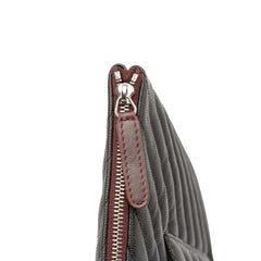 Large Chevron Caviar O Case Clutch