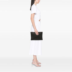 Large Chevron Caviar O Case Clutch