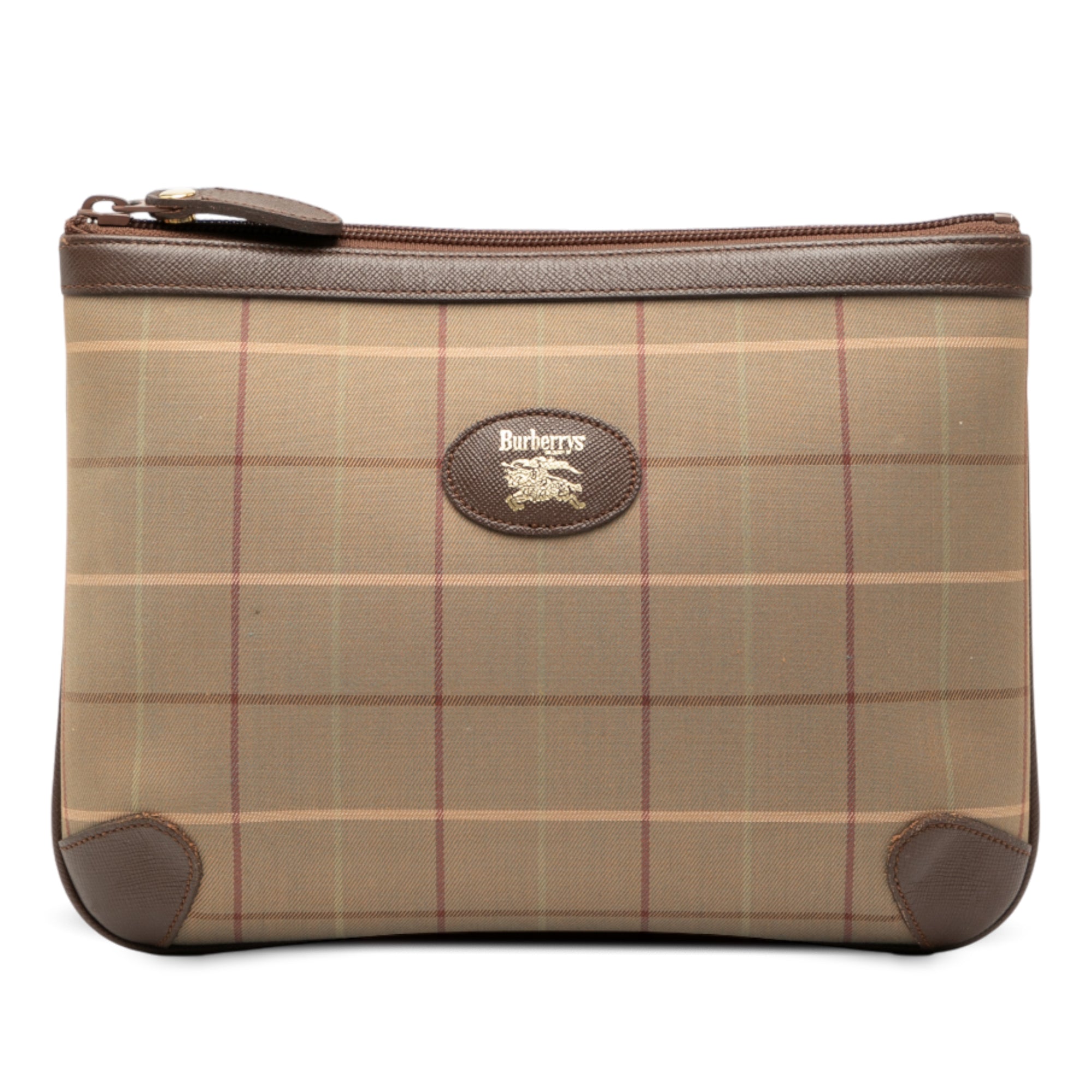 Vintage Check Canvas Clutch