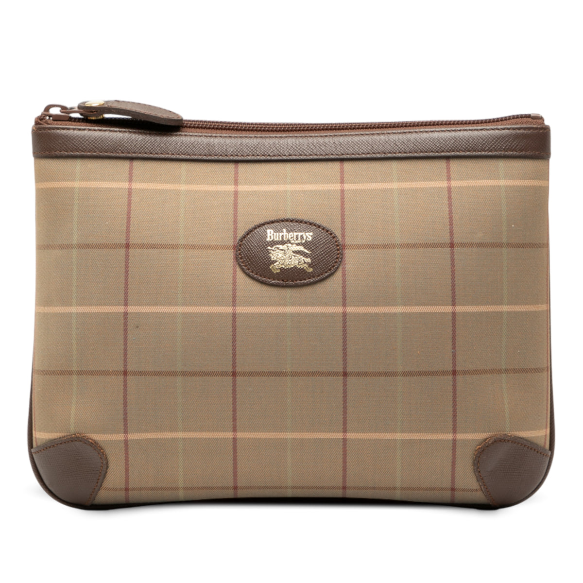 Vintage Check Canvas Clutch