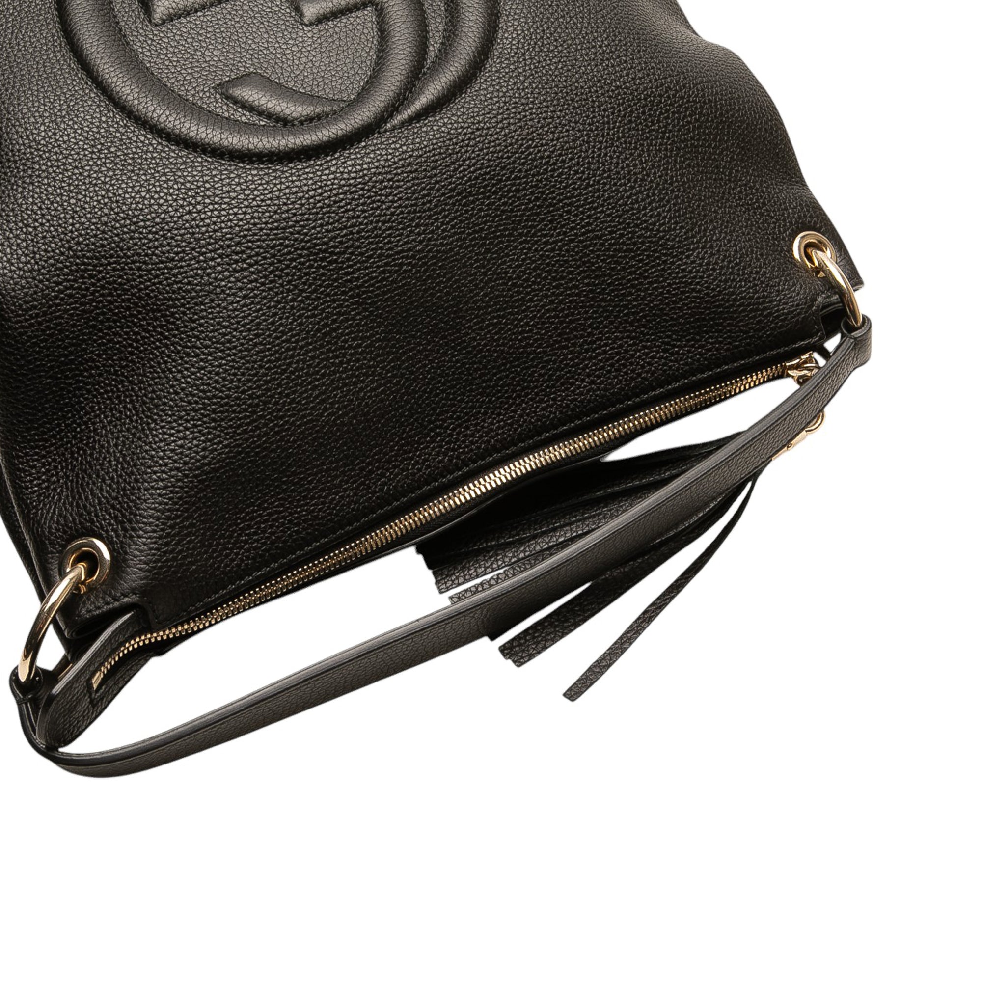Large Pebbled Calfskin Soho Convertible Hobo