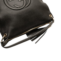 Large Pebbled Calfskin Soho Convertible Hobo