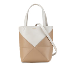 Mini Bicolor Calfskin Puzzle Fold Tote