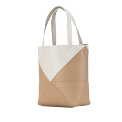 Mini Bicolor Calfskin Puzzle Fold Tote