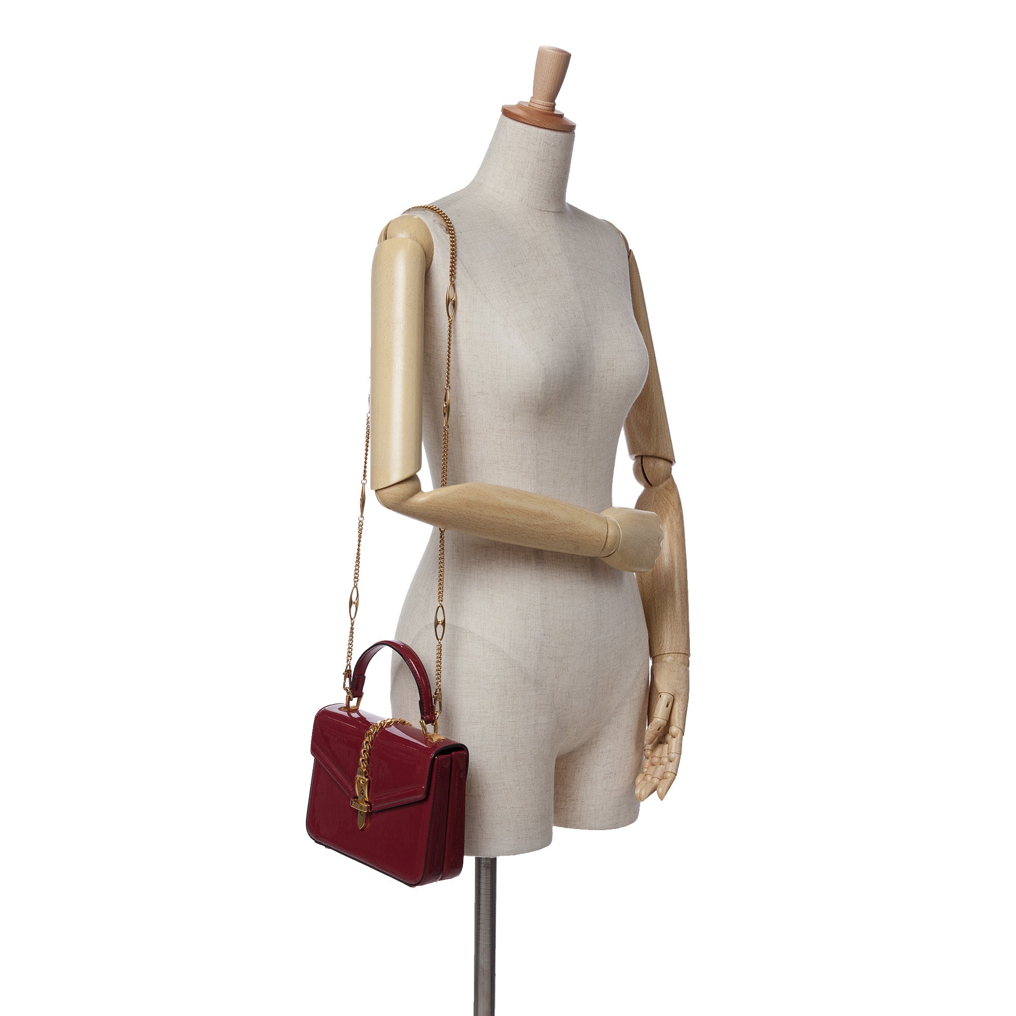 Mini Patent Sylvie 1969 Top Handle Bag