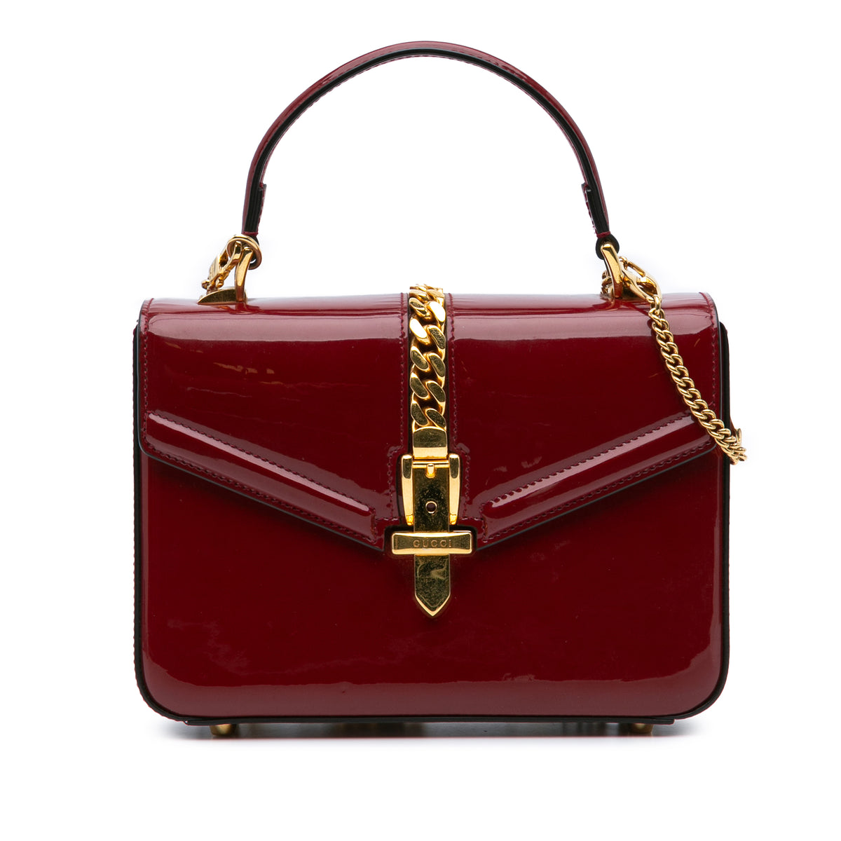 Mini Patent Sylvie 1969 Top Handle Bag