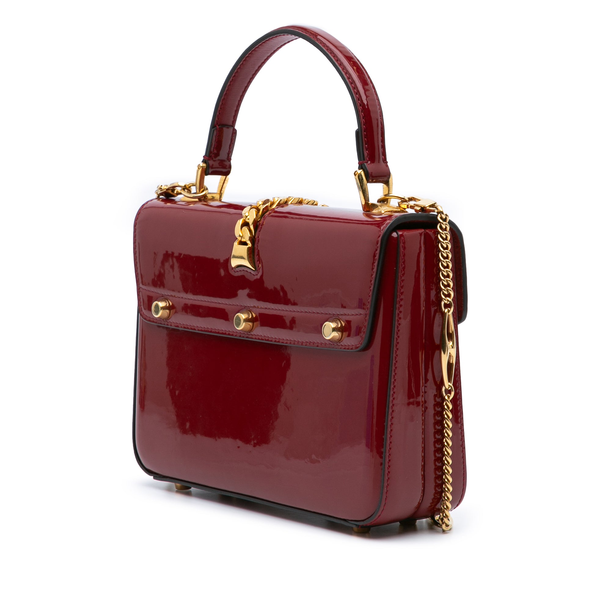 Mini Patent Sylvie 1969 Top Handle Bag