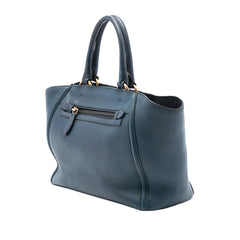 Large Visone City Calf Double Handle Shopping Tote