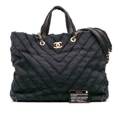 Chevron Canvas Cuba Patchwork Shopper Tote