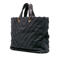 Chevron Canvas Cuba Patchwork Shopper Tote