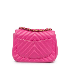 Mini Square Classic Lambskin Chevron Flap_2