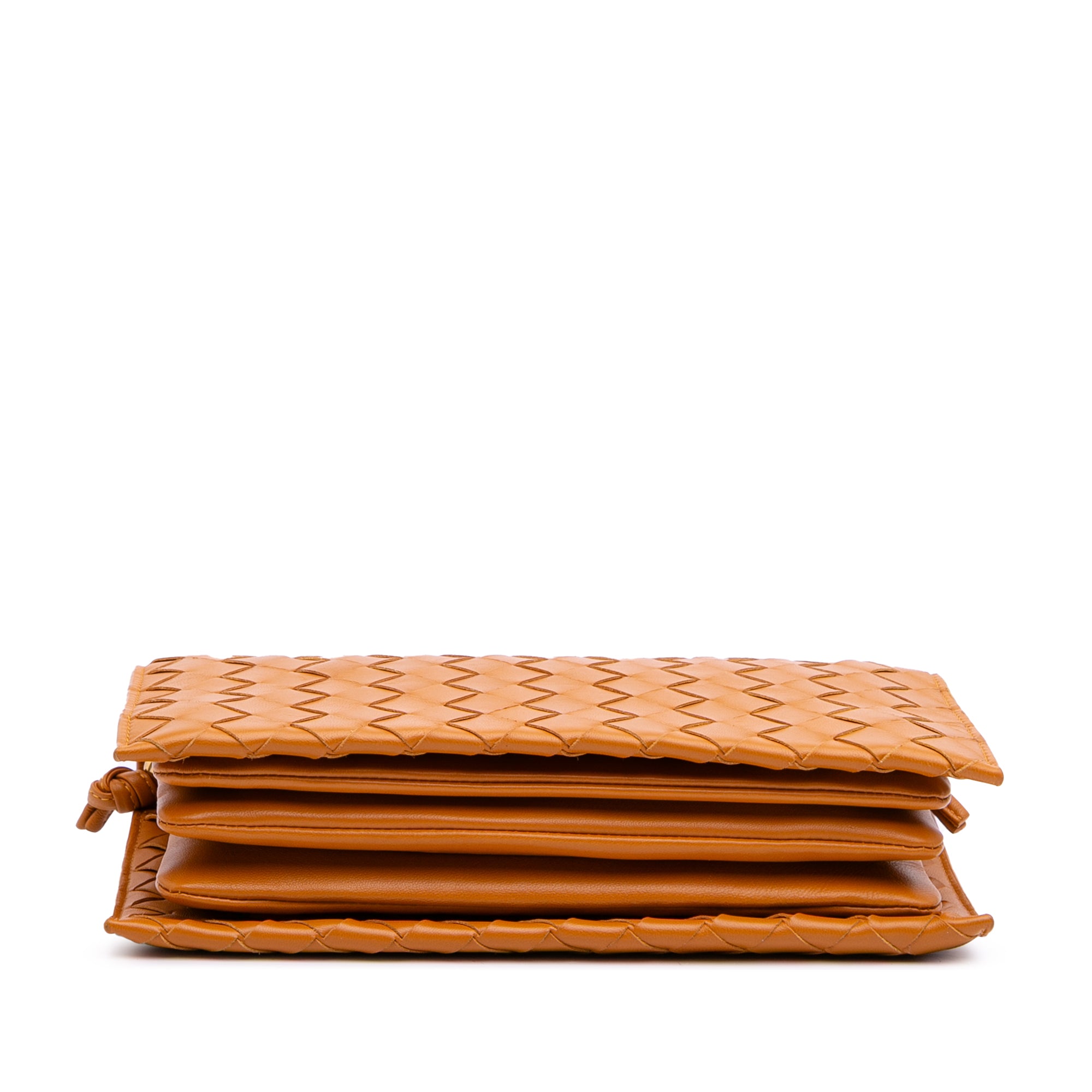 Nappa Intrecciato Trio Pouch On Strap