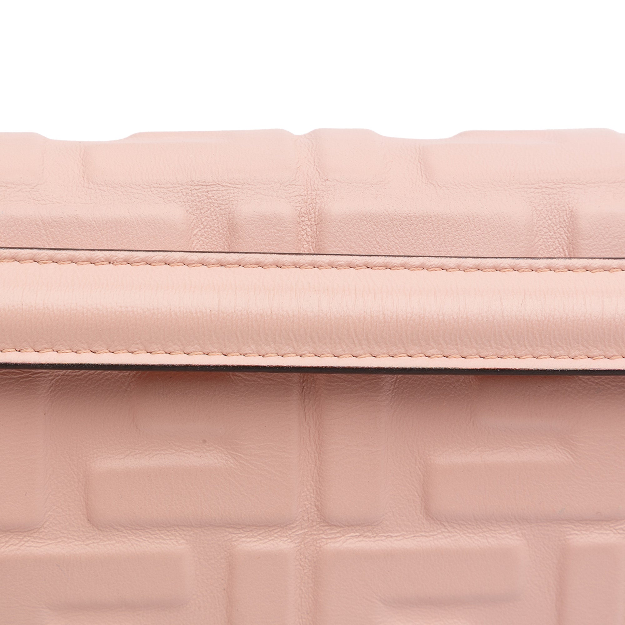 Zucca Embossed Leather Baguette Satchel