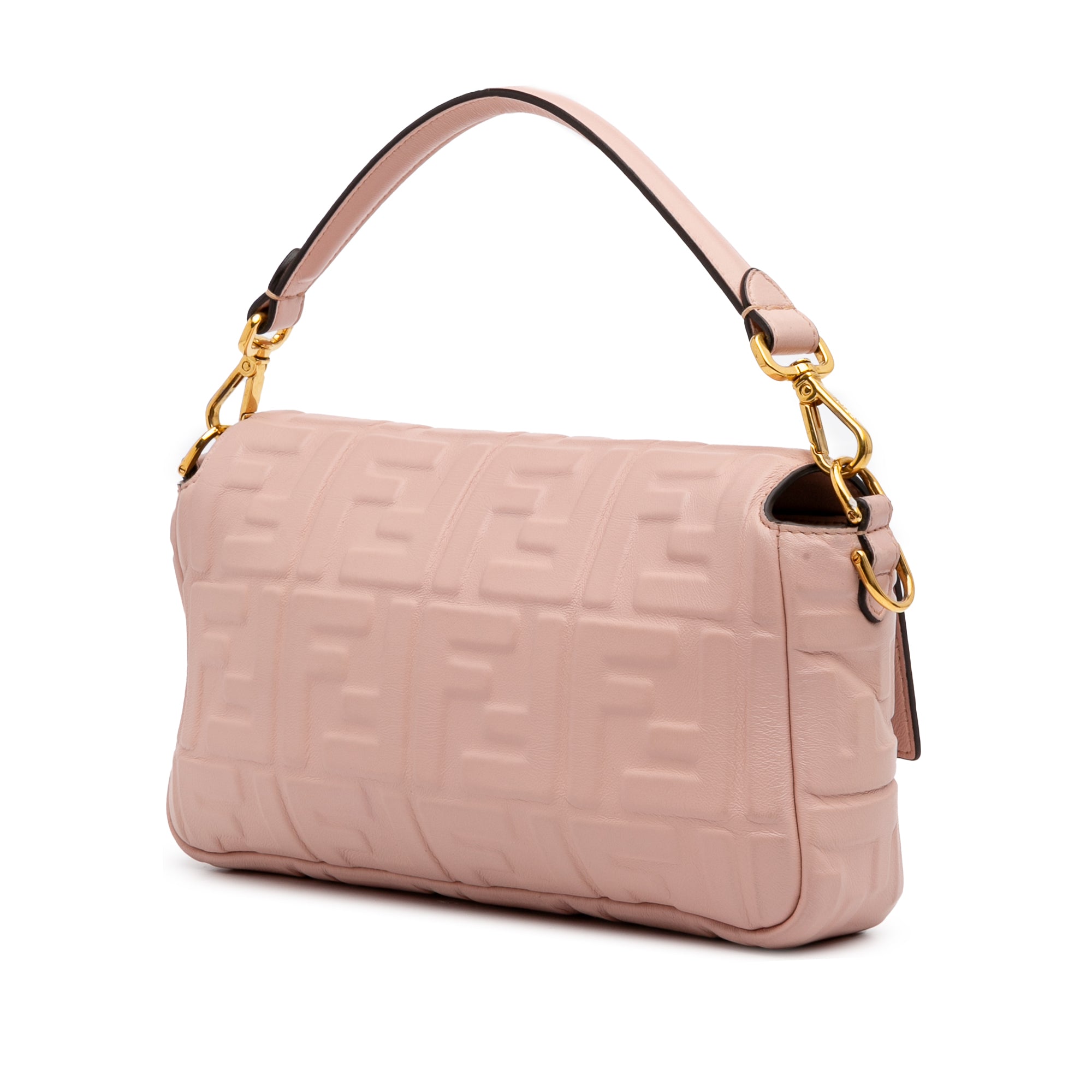 Zucca Embossed Leather Baguette Satchel
