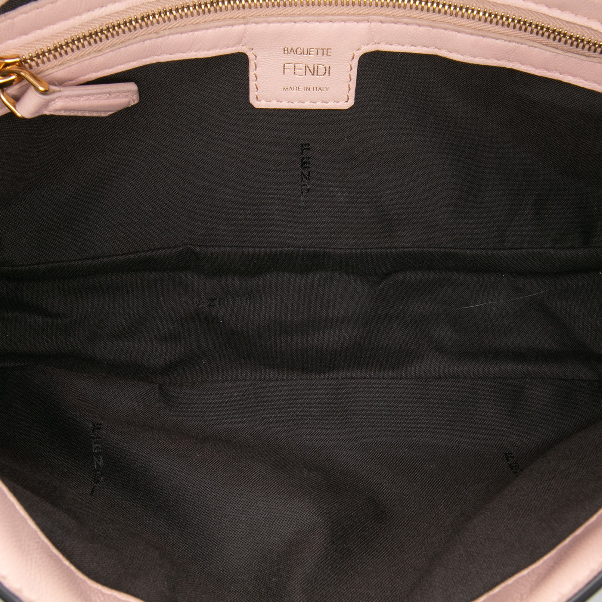Zucca Embossed Leather Baguette Satchel
