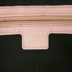 Zucca Embossed Leather Baguette Satchel