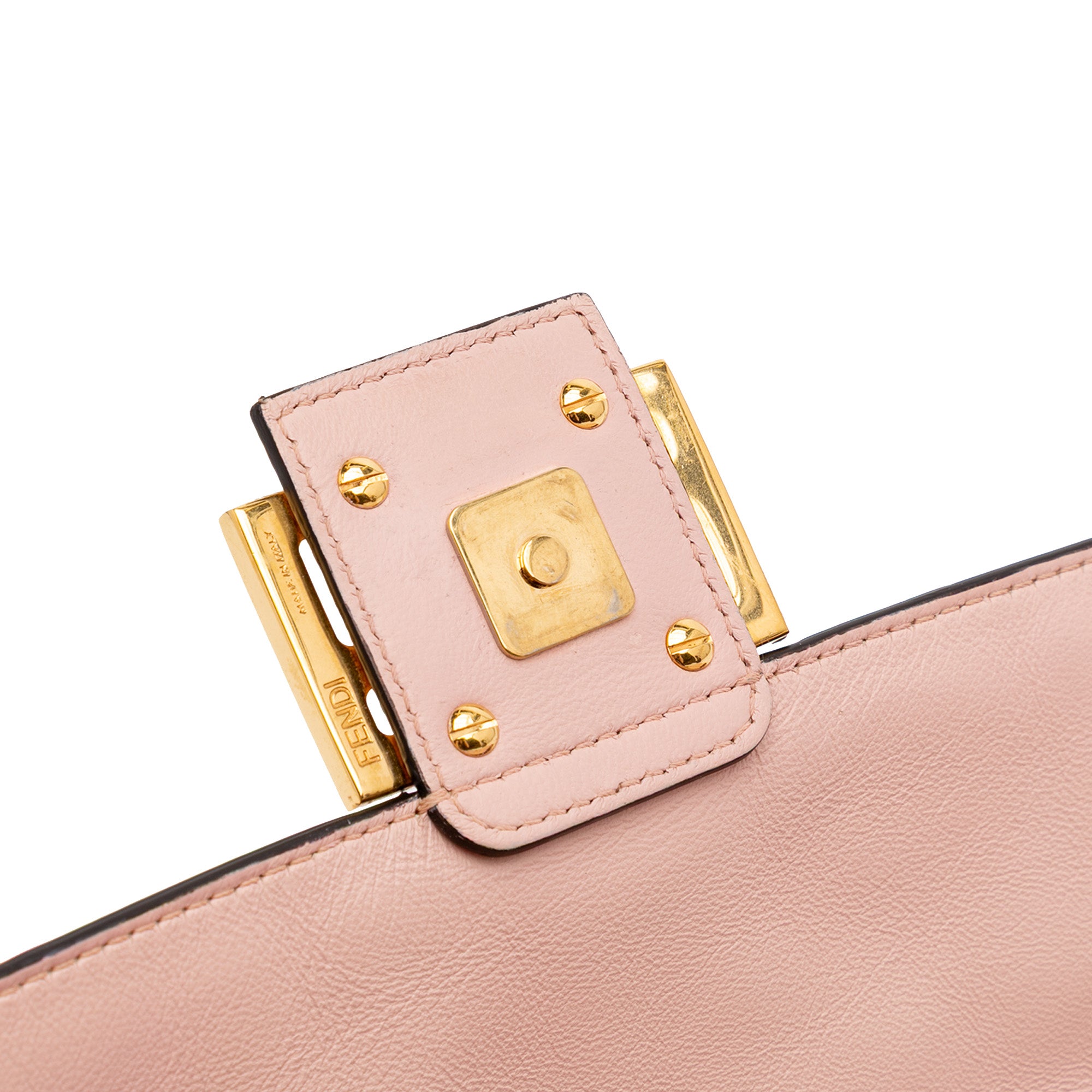 Zucca Embossed Leather Baguette Satchel