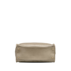 Perforated Metallic Calfskin Up In The Air Tote