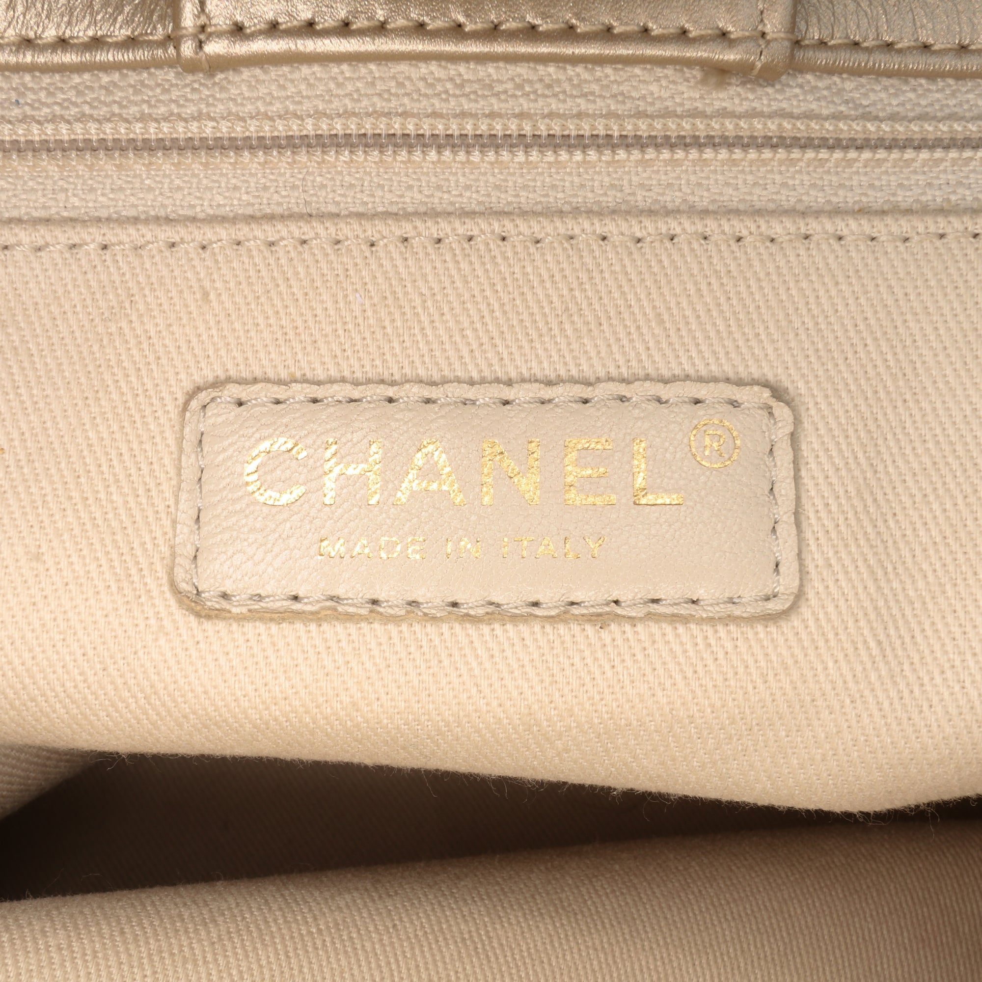 Perforated Metallic Calfskin Up In The Air Tote