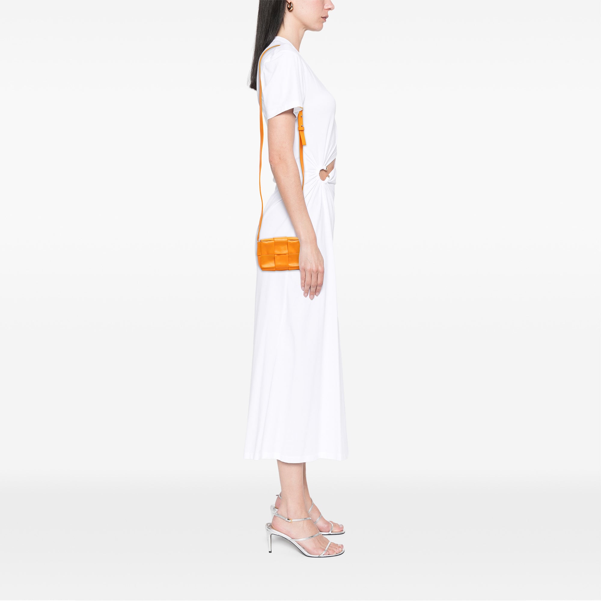 Extra Mini Crinkled Lambskin Intrecciato Cassette Crossbody