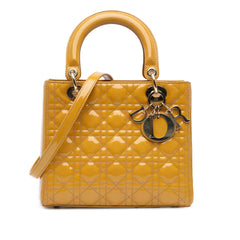 Medium Patent Cannage Lady Dior