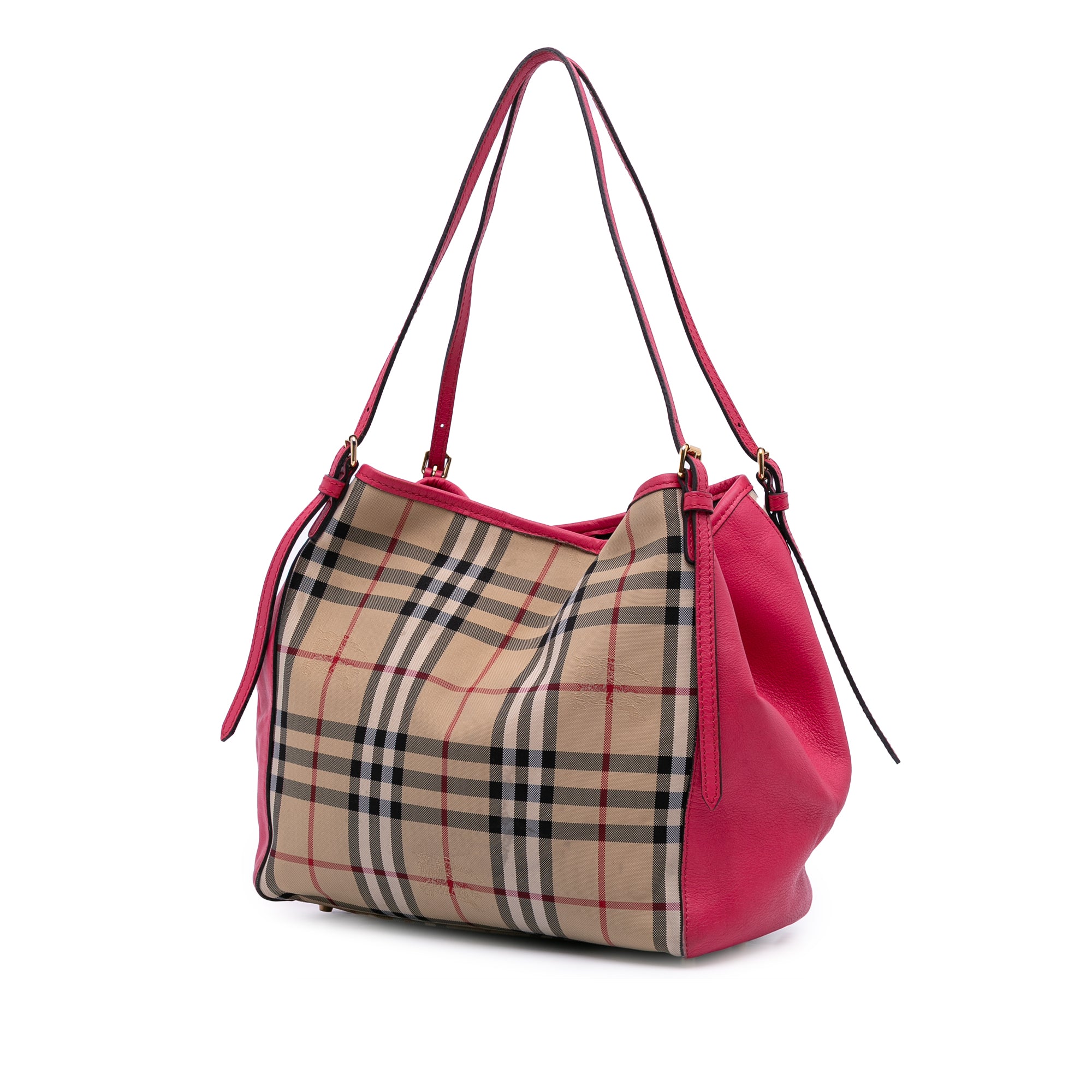 Small Haymarket Check Canvas and Leather Canterbury Tote