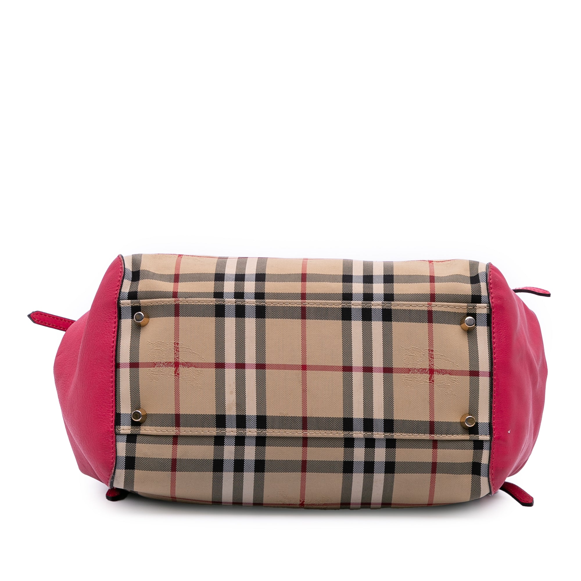 Small Haymarket Check Canvas and Leather Canterbury Tote