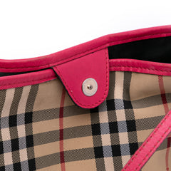 Small Haymarket Check Canvas and Leather Canterbury Tote