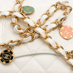 Mini Square Classic Lambskin Casino Royale Charms Single Flap