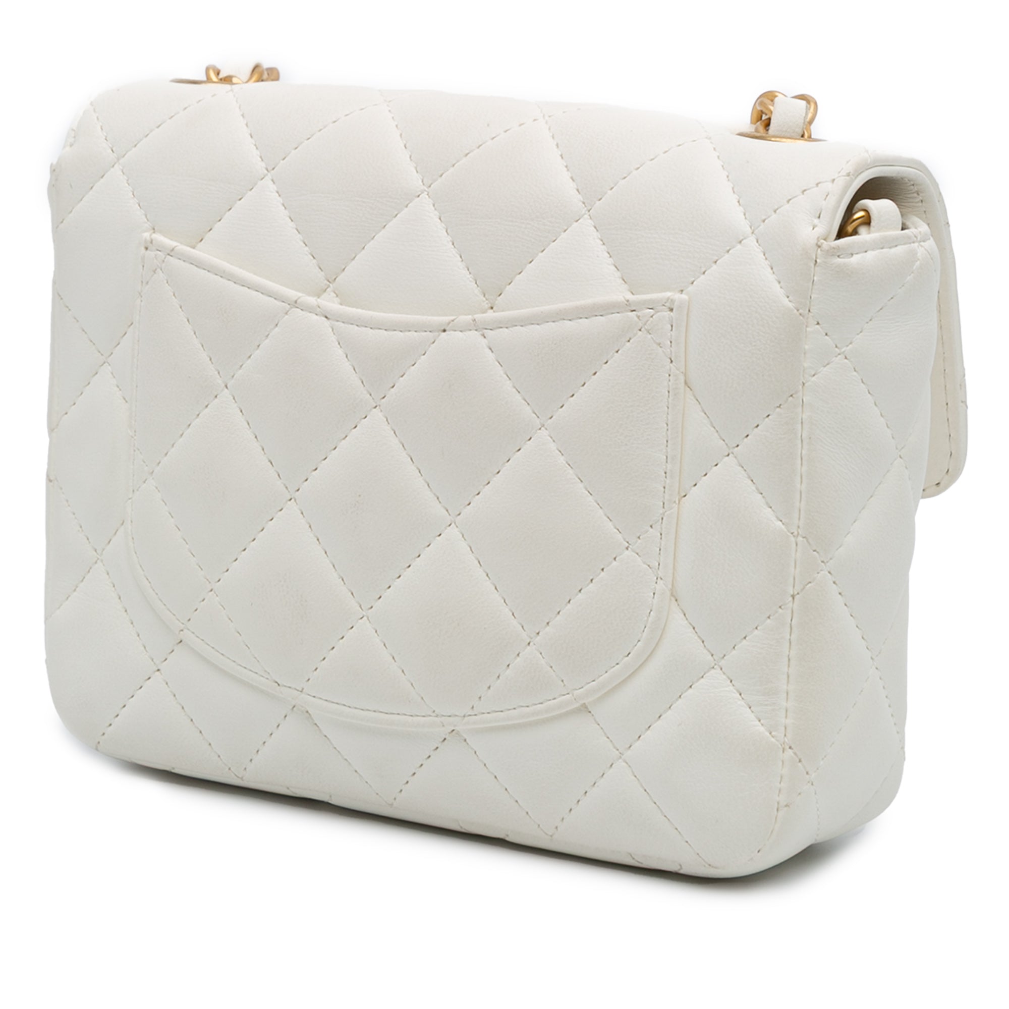 Mini Square Classic Lambskin Casino Royale Charms Single Flap
