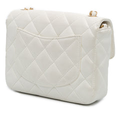 Mini Square Classic Lambskin Casino Royale Charms Single Flap
