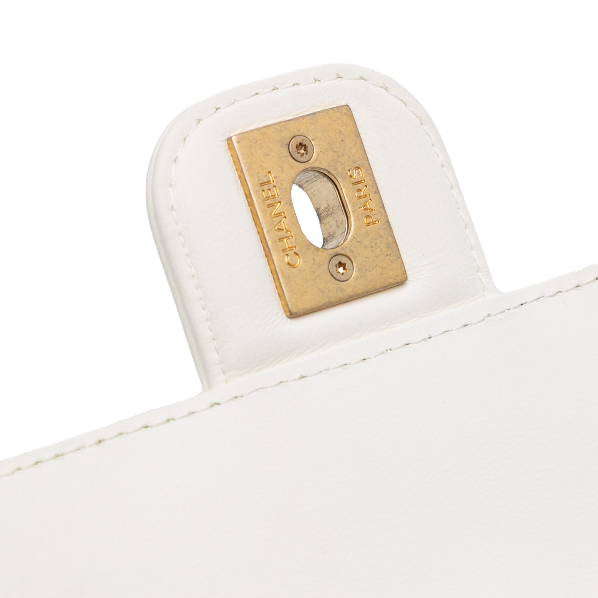 Mini Square Classic Lambskin Casino Royale Charms Single Flap