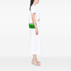 Mini Zucca Embossed Leather Baguette Satchel