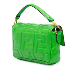 Mini Zucca Embossed Leather Baguette Satchel