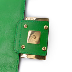 Mini Zucca Embossed Leather Baguette Satchel