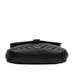 Medium Quilted Chevron Sheepskin College Satchel